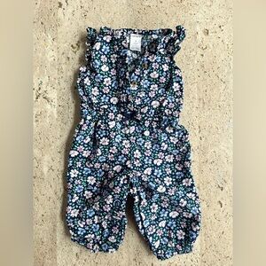 Carter's Navy Floral Baby Romper